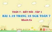 Bài 1.19 trang 18 SGK Toán 7 tập 1 Kết nối tri thức